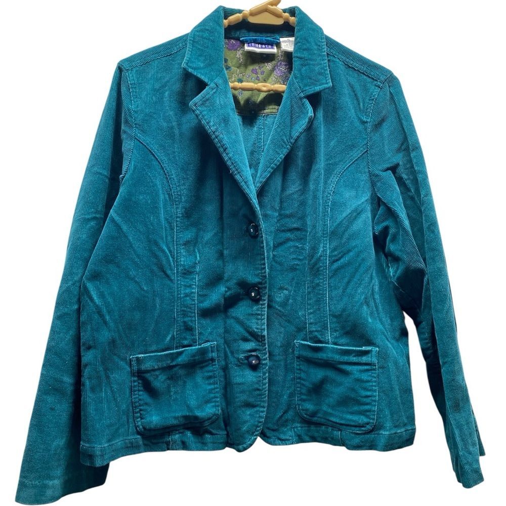 Erika & Co CL corduroy teal Women's Blazer